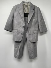 Joseph Feiss Boy's Gray 2 Piece Suit Adjustable Pants Size; 18 19 Jacket 3Boys