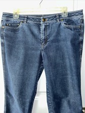 Lafayette 148 New York Jeans 12 Women Stretch Denim Pockets Medium Wash