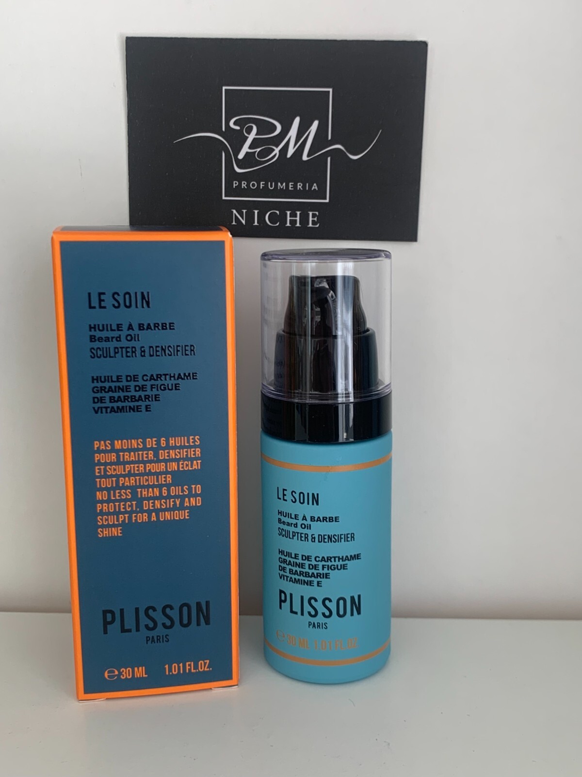 PLISSON PARIS 1808 OLIO DA BARBA 30 ML HUILE A BARBE BEARD OIL FOR MEN HIM HOMME