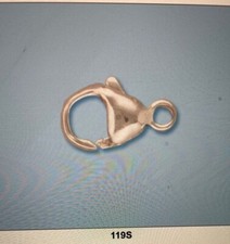 2 New 925 Solid Sterling Silver Metal Oval Lobster clasp 11mm