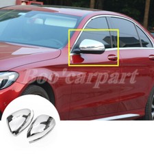 Für Benz GLC X253 Glänzendes Silber Spiegelkappen Außenspiegel Rahmen 2015-2021