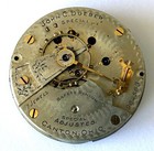 Special Pocket Watch Movement For Parts Antique Hampden Dial John C Dueber