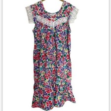 Vintage Elizabeth Blair Floral Lace Maxi Dress Medium