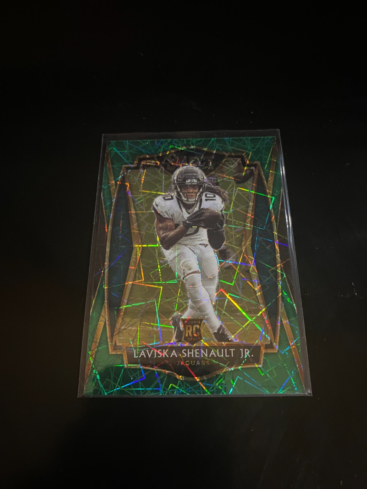 Laviska Shenault 2020 Select Premier Level Green Lazer Prizm 5/5 RC Jaguars 159