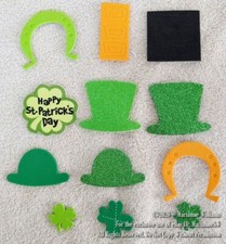 NEW ST PATRICKS DAY BAG OF IRISH FOAM STICKERS SHAMROCKS TOPHATS CRAFTS KIDS