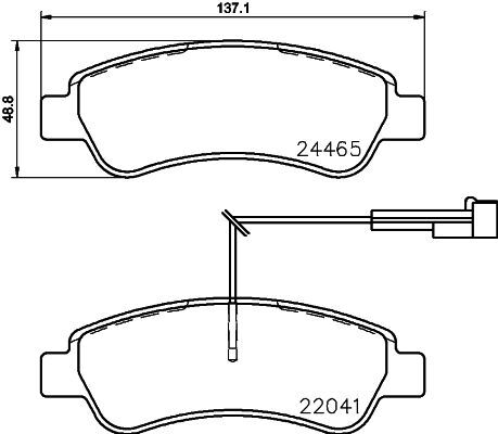 BREMBO P 61 125 Kit pastiglie freno per CITROËN JUMPER II Autobus, JUMPER II Fur