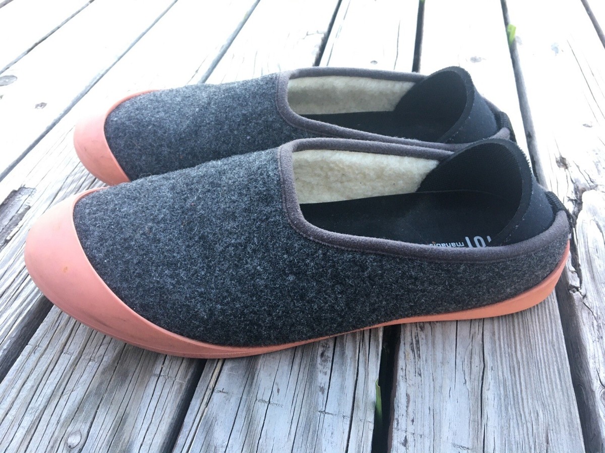 Mahabis leather slippers size 9.5-10 Mahabis Mens 9.5/10 Classic Slippers gray wool felt | eBay main image 3