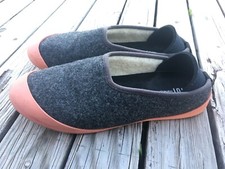 Mahabis Classic Slipper Shoe Gray Wool Slip On Size 41 EU 9.5-10 US Women 8 Mens