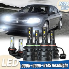 For Dodge Avenger 2008-2009 faro LED alto haz bajo + bombillas de luz de niebla