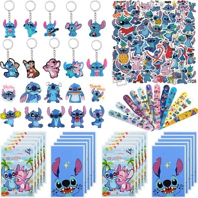 FAMINESS Stitch Party Bag Fillers 102PCS Party Favours Include Keychains Party B