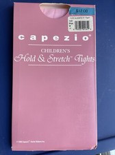 New Capezio 14C Child's Footed Hold  Stretch Tights Pink, Size M, NIB
