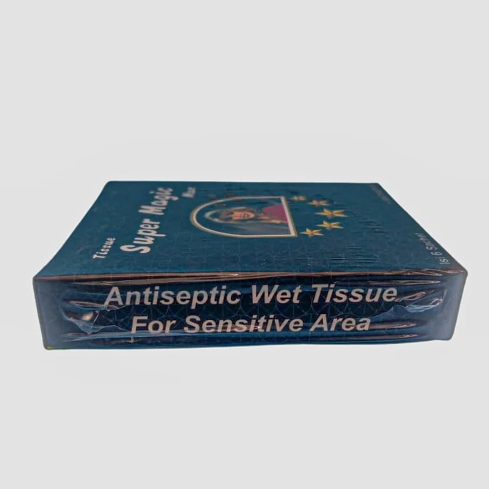 Tejido húmedo antiséptico Super Magic Man retardo prolongado eyaculación sexual 3 cajas Foto 3 de 4
