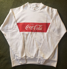 Vintage Enjoy Coca Cola Sweatshirt Crewneck White Large Medium  Made in USA