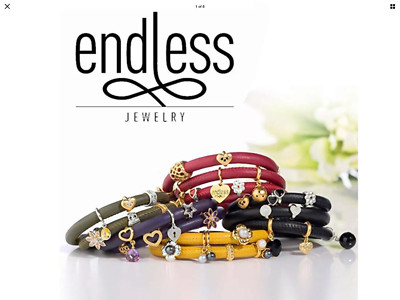 Endless Jewelry by J. Lo Double Leather Wrap Charm Bracelet 8.5  charms avail