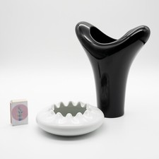 Rosenthal Studio Line Glossy Porcelaine Noire SPIRIT Vase & Ashtray Platt &Young