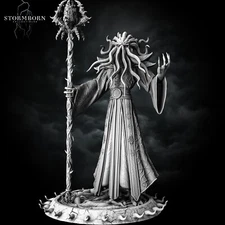 Mindflayer Wizard Sorcerer Miniature Resin 3D Printed Fantasy Monster Figure