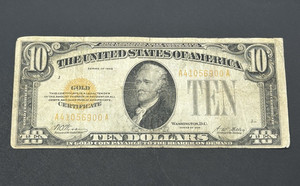 1928 $10 Gold Certificate Note US Bill LOW Shipping!!!