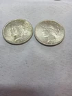 Early - 1923 Peace Silver Dollar - 90% US Coin Lot of 2 Great Coins