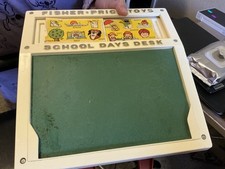 VINTAGE FISHER PRICE SCHOOL DAYS DESK-1972 Just Desk