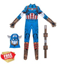 Marvel Captain America Youth Zentai Costume Halloween