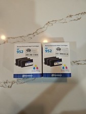 2 HP 952 Ink Cartridge Color Cyan, Magenta Yellow DataProducts Printer Ink-B