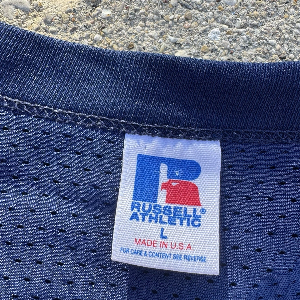 Camiseta deportiva de fútbol americano Russell vintage de los 80 grande #80 años 80 azul marino deportiva Foto 2 de 4