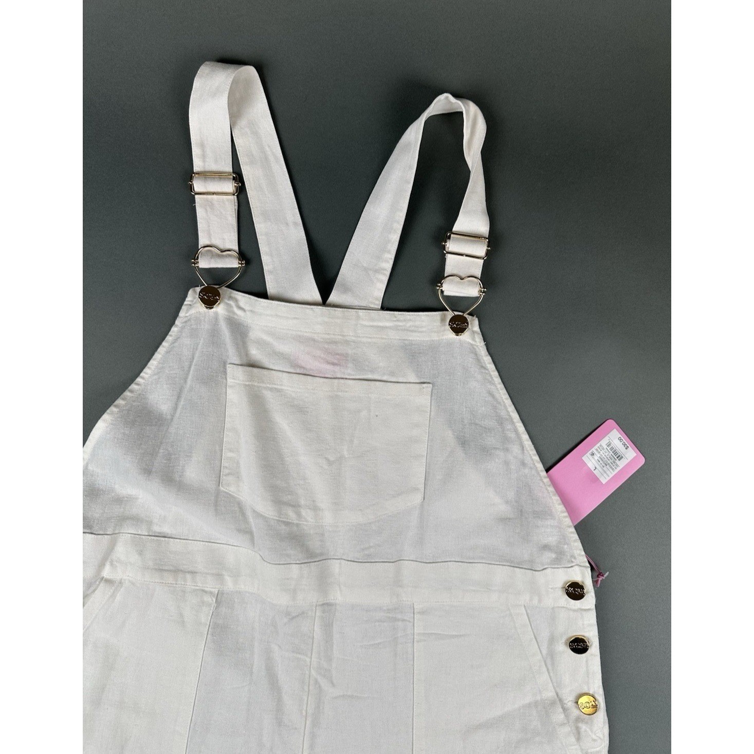 Mono para mujer Stoney Clover Lane mezcla de lino blanco talla grande nuevo con etiquetas