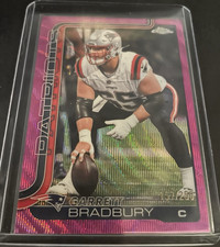 Topps 2025 Chrome Garrett Bradbury Patriots Pink Refractor 157/250