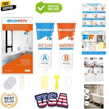 Bath Repair Kit White, Enamel, Porcelain, Acrylic, Fiberglass, Ceramic Sink, ...