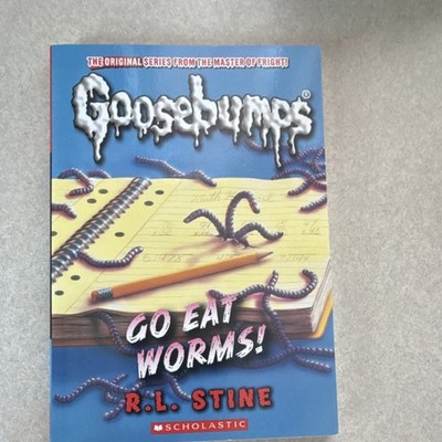 Go Eat Worms! by R.L. Stine, Scholastic, 2024 First Edition PB, Horror, Humorous