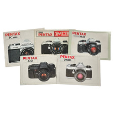 PENTAX 35mm FILM CAMERA MANUALS - K1000, ME, PROGRAM PLUS, P3 - LOT OF 5