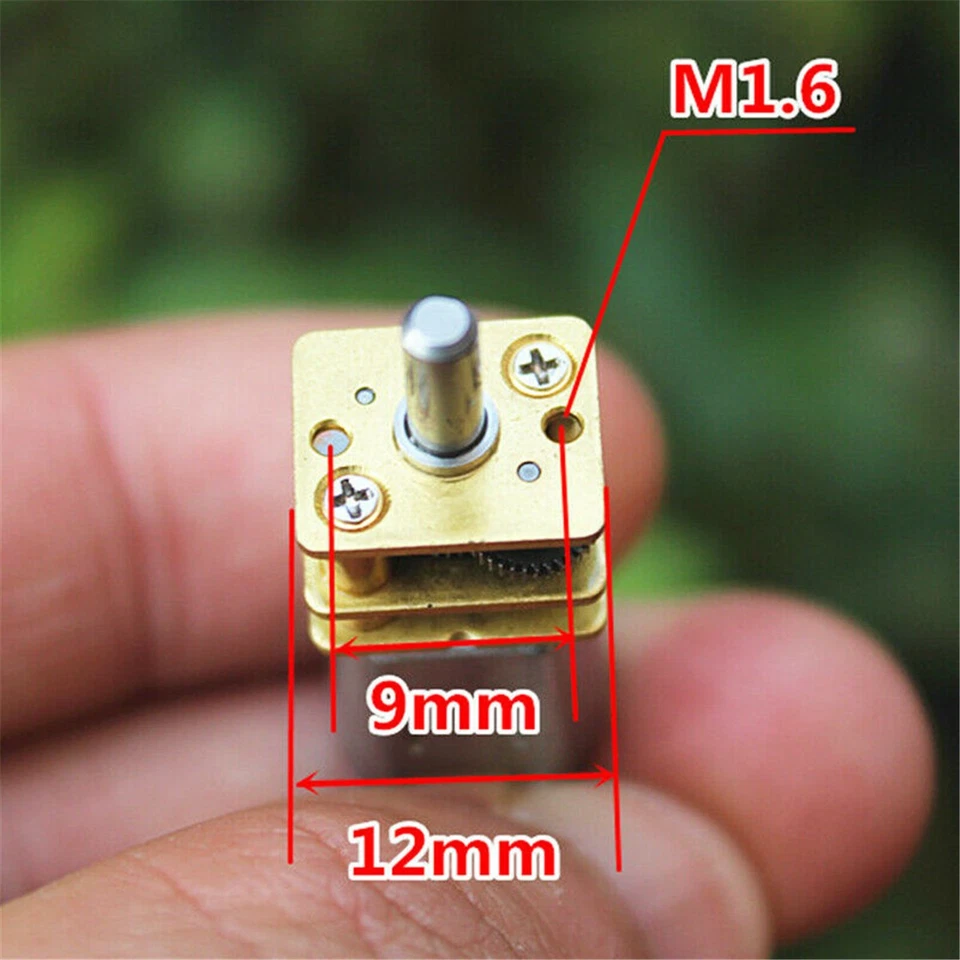 2X Mini N20 Getriebemotor DC 3V-6V Langsam Geschwindigkeit Vollmetall Getriebe - Bild 4 von 4