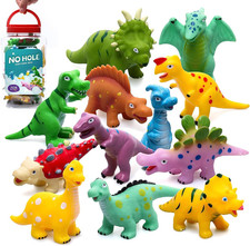 Dinosaur Bath Toys for Toddler, No Hole Baby Bathtub Shower Water Pool Toys