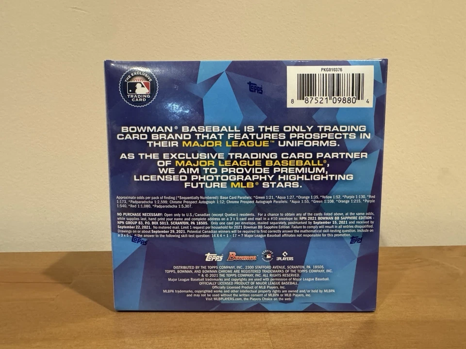 Caja de pasatiempos de béisbol Topps Bowman Sapphire Edition 2021 sellada Foto 3 de 4