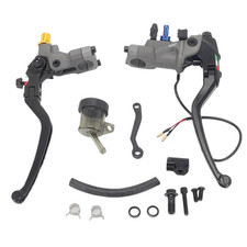 Universal Motorcycle Pair Brake Master Cylinder Cable Clutch Radial Brake Pump