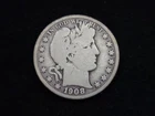 1908-S Barber Silver Half Dollar Good+ 40316