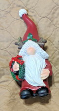 Tabletop Decor Faceless Christmas Red Gnome 7.5" High