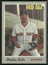 2019 Topps Heritage #6 Mookie Betts 1970 Cloth Stickers