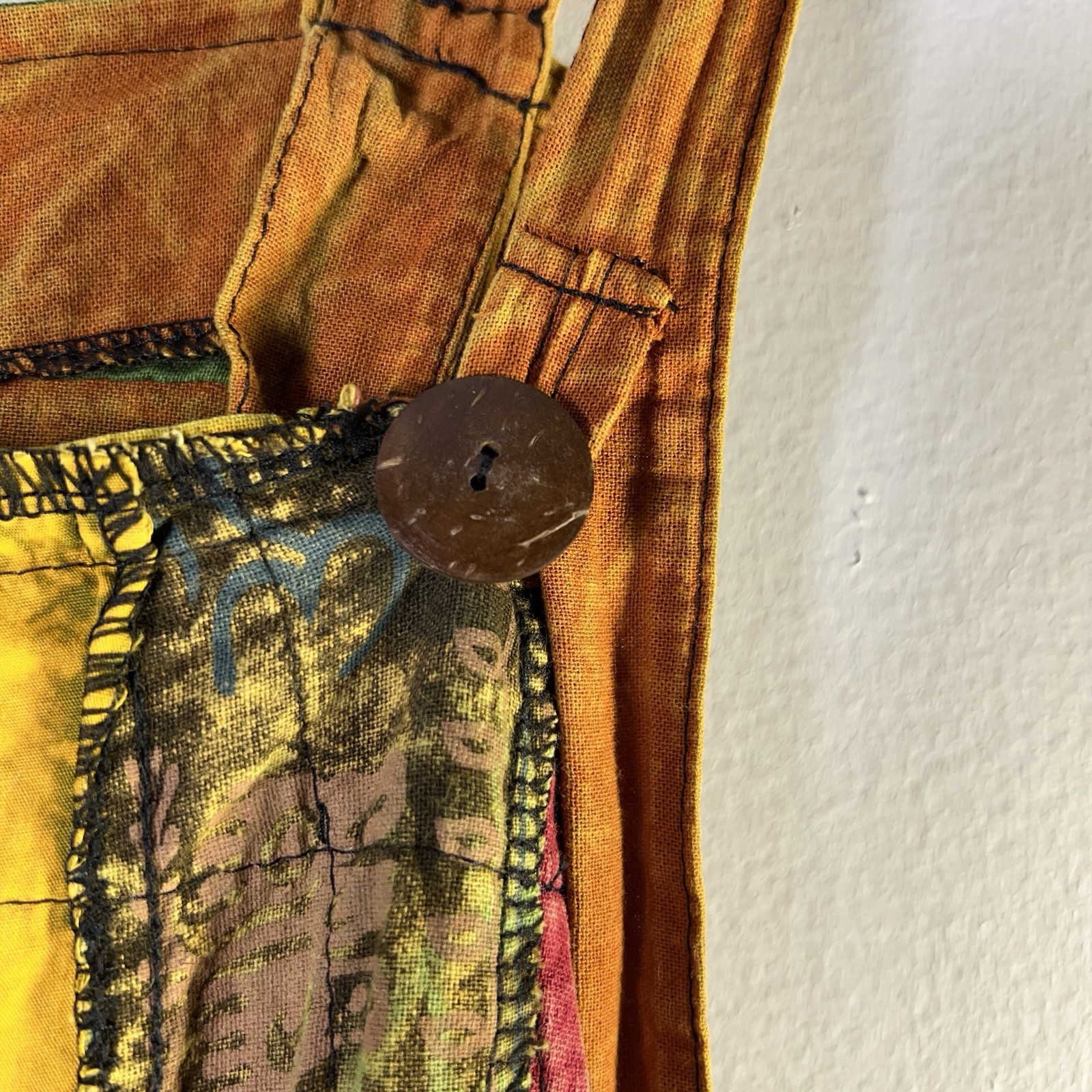 Kathmandu Imports One Size Patchwork Overalls Wid… - image 11