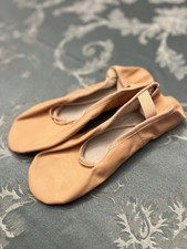 Bloch Ladies Girls Pink Ballet Shoes Slippers - Size 4.5C Leather Full Sole
