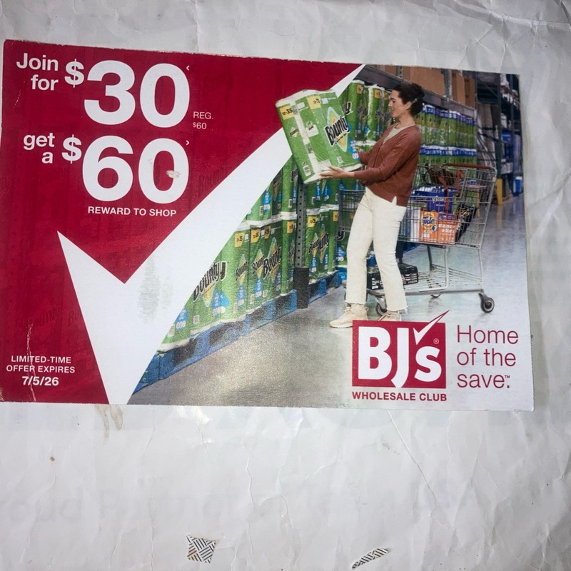 BJ’s club membership coupon up to $90 Off