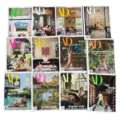 Architectural Digest AD Magazine Collection Lot Dec 2023-Nov 2024