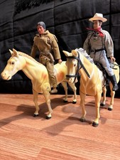Vintage 1973 Gabriel Lone Ranger Lot - Lone Ranger  Silver, Tonto  Scout