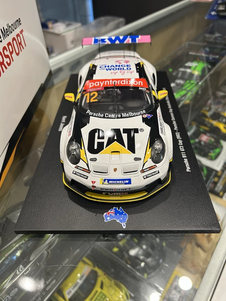 1:18 Porsche 911 GT3 Cup #12 Harri Jones 2024 Carrera Cup Australia Champion - Image 4 of 4