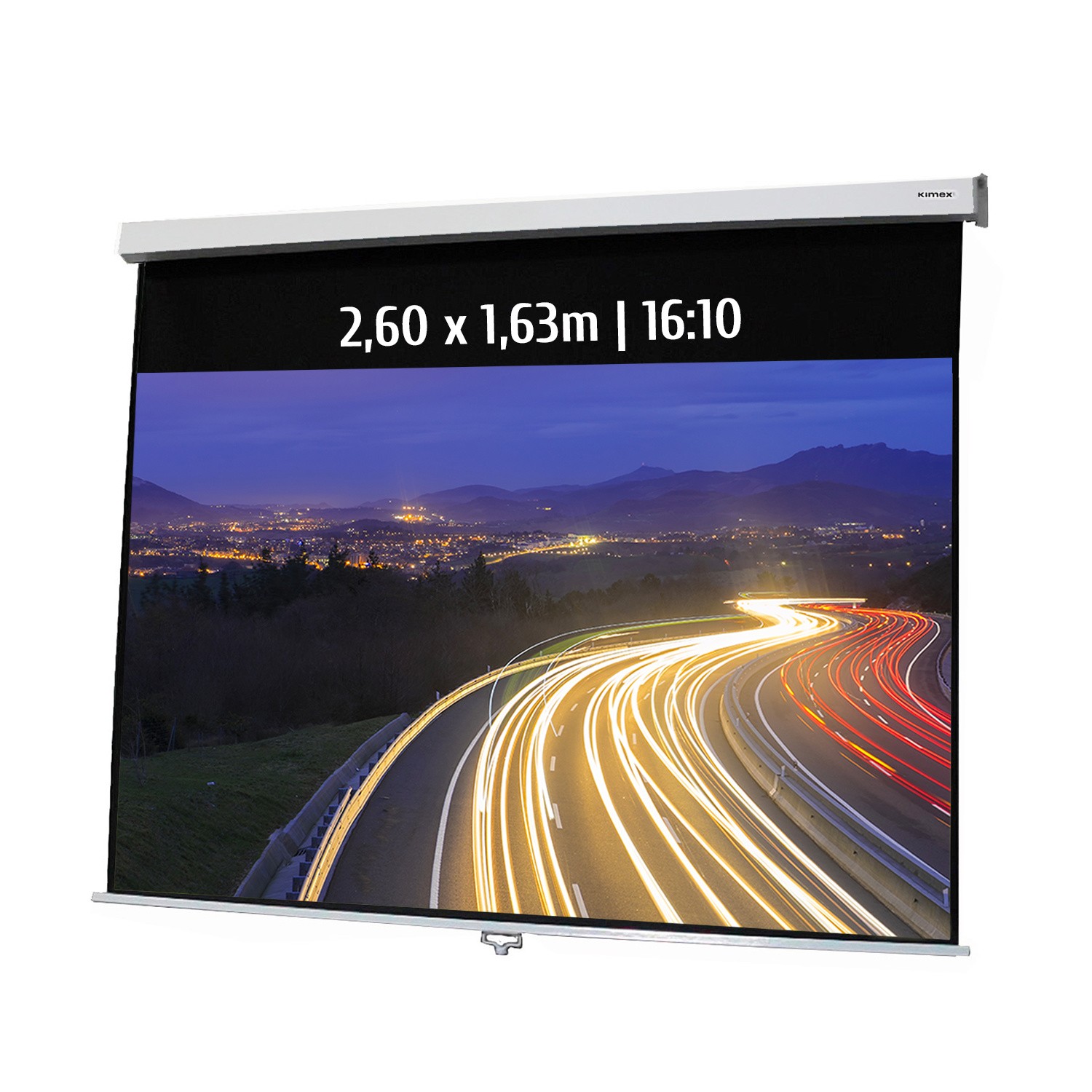 Écran de projection manuel 2,60 x 1,63m anti-reflets pour éliminer les vagues d'image
