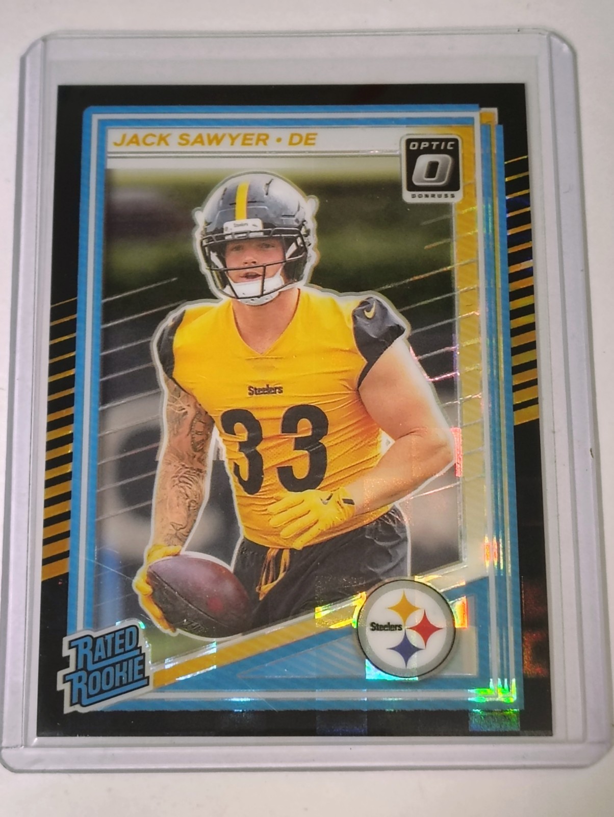 2025 Optic #220 Jack Sawyer Black Pandora /25 Rated Rookie Steelers Ohio State