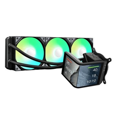 TRYX Panorama SE 360 ARGB 360mm AIO Rotatable 6.67'' AMOLED Curved Screen 3D ...