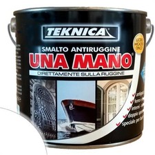 Smalto antiruggine UNAMANO 2,5LT TEKNICA Diretto sulla ruggine Bianco Lucido