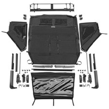 Rampage 139435 Trailview Frameless Soft Top Blk Diamond For 07-18 Wrangler Jl