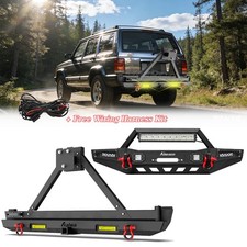 Front Or Rear Bumper Winch Mount Plate Set For 1984-2001 Jeep Cherokee Xj Black